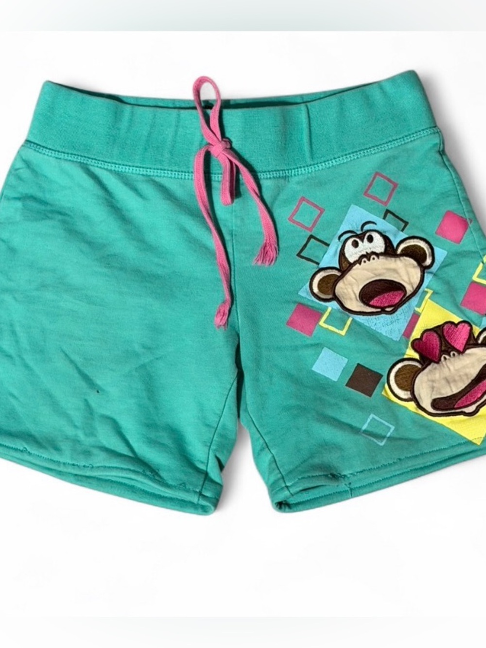 Y2K Bobby Jack Teal Graphic Lounge Shorts